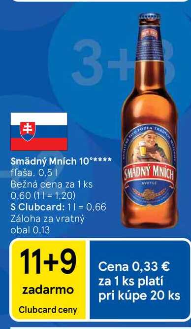 Smädný Mních 10° fľaša, 0.5L