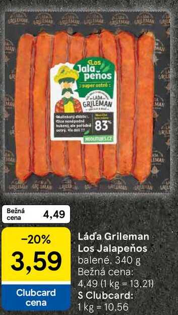 Láďa Grileman Los Jalapeños balené 340 g