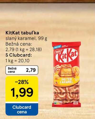 KitKat tabuľka slaný karamel 99 g