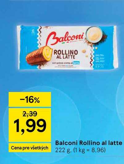 Balconi Rollino al latte 222 g