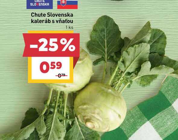 Chute Slovenska kaleráb s vňaťou 1 ks 