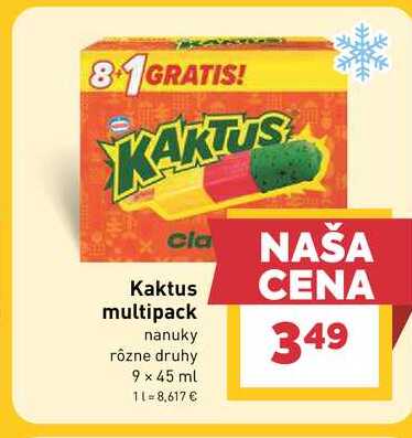 Kaktus multipack nanuky rôzne druhy 9 x 45 ml