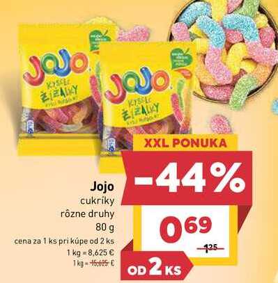Jojo cukríky rôzne druhy 80 g