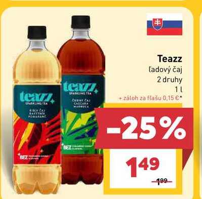 Teazz Ľadový čaj 2 druhy 1l