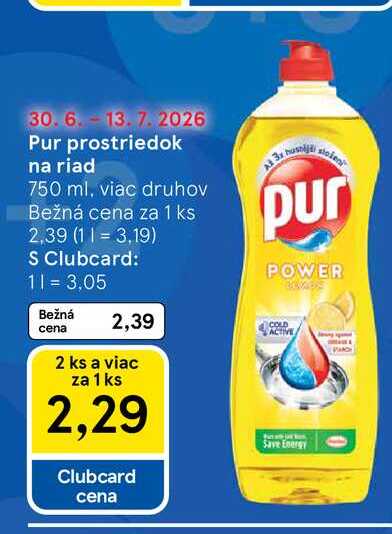 Pur prostriedok na riad 750 ml