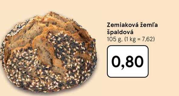 Zemiaková žemľ'a špaldová 105 g