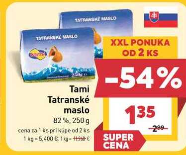 Tami Tatranské maslo 82%, 250 g