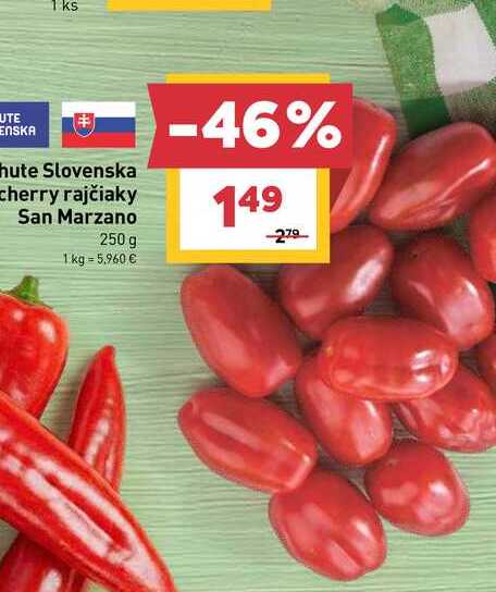 Chute Slovenska cherry rajčiaky San Marzano 250 g