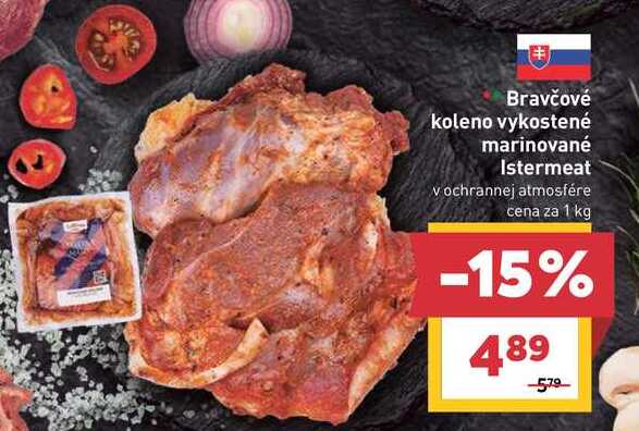 Bravčové koleno vykostené marinované Istermeat v ochrannej atmosfére cena za 1 kg 