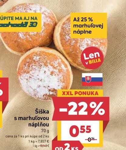 Šiška s marhuľovou náplňou 70g