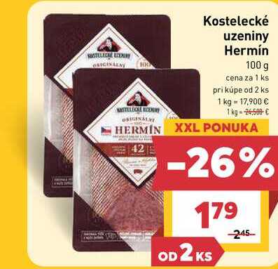 Kostelecké uzeniny Hermín 100 g