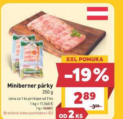 Miniberner párky 250 g