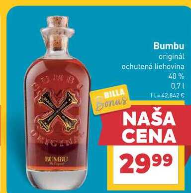 Bumbu originál ochutená liehovina 40% 0,7l