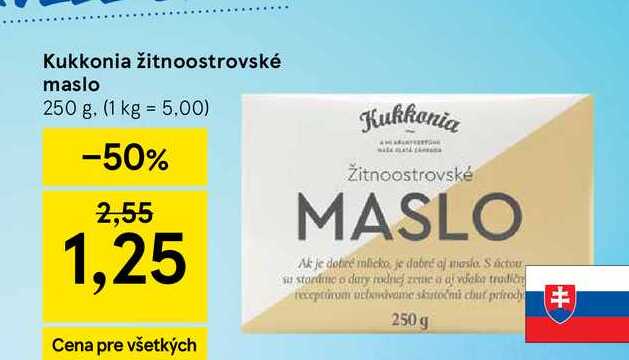 Kukkonia žitnoostrovské maslo 250 g