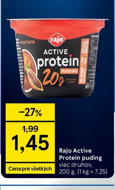 Rajo Active Protein puding 200 g