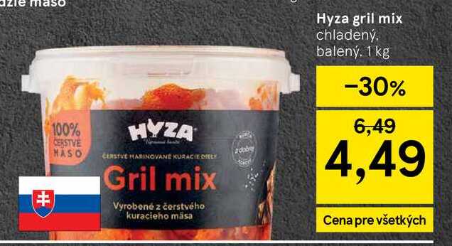 Hyza gril mix chladený balený 1 kg