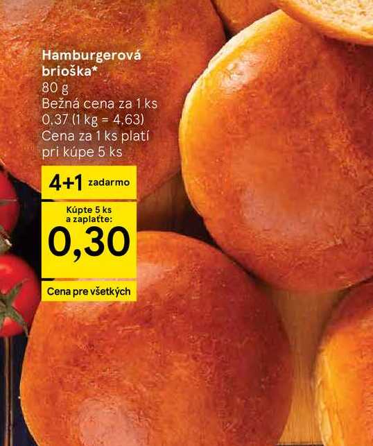 Hamburgerová brioška 80 g