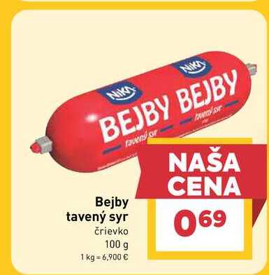 Bejby tavený syr črievko 100 g