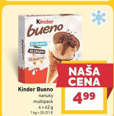 Kinder Bueno nanuky multipack 4 x 62 g