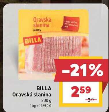 BILLA Oravská slanina 200 g