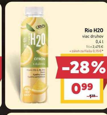 Rio H20 viac druhov 0,4l