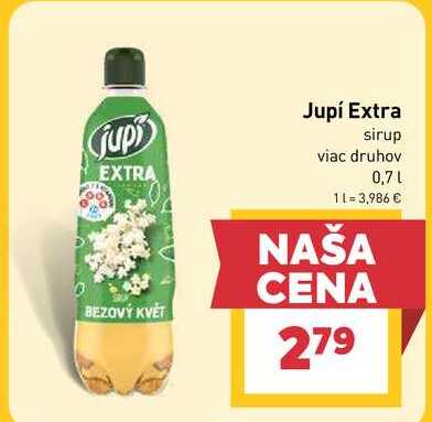 Jupí Extra sirup viac druhov 0,7l