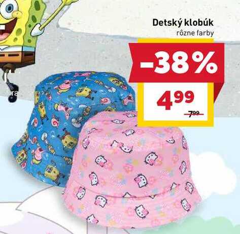 Detský klobúk rôzne farby