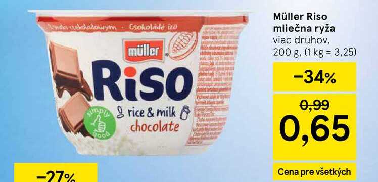 Müller Riso mliečna ryža viac druhov 200 g