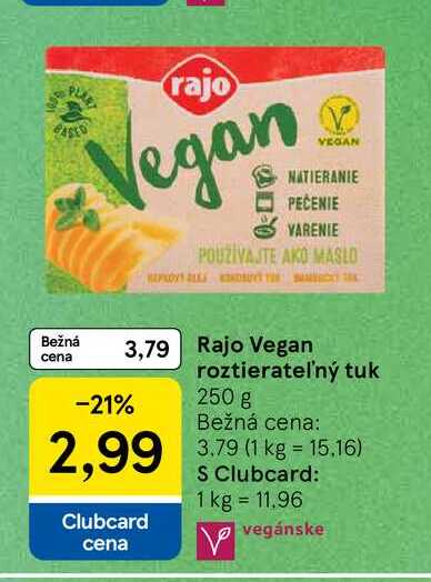 Rajo Vegan roztierateľný tuk 250 g