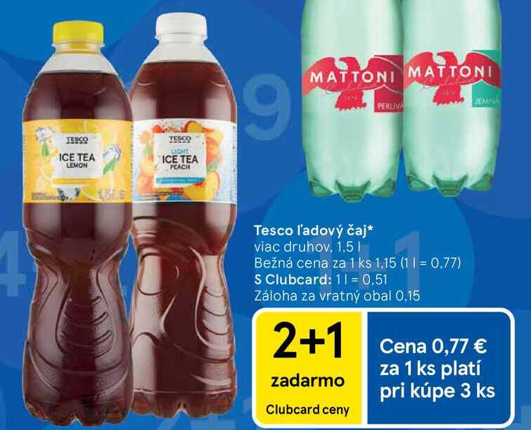 Tesco l'adový čaj viac druhov, 1,5l