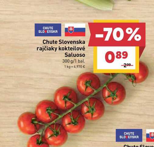 Chute Slovenska rajčiaky kokteilové Saluoso 300 g/1 bal. 