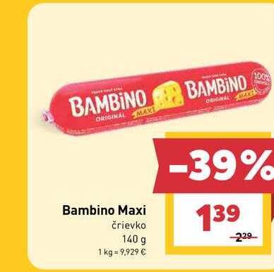 Bambino Maxi črievko 140 g