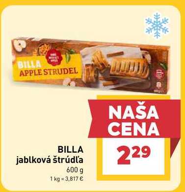BILLA jablková štrúdľa 600 g