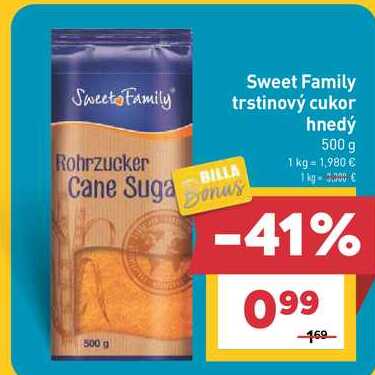 Sweet Family trstinový cukor hnedý 500 g