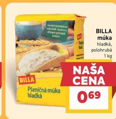 BILLA múka hladká, polohrubá 1 kg