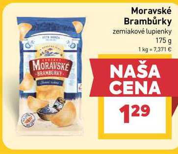 Moravské Brambůrky zemiakové lupienky 175 g