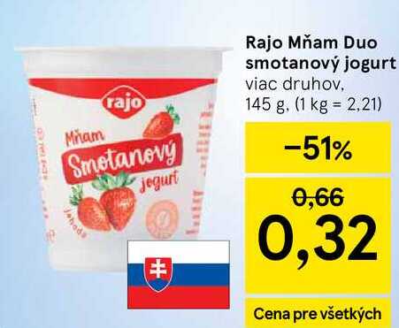 Rajo Mňam Smotanový jogurt 145 g