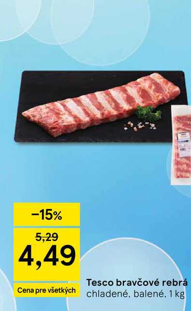 Tesco bravčové rebrá 1 kg