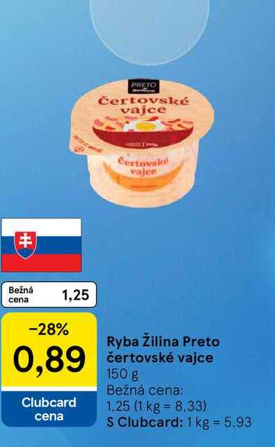 Ryba Žilina Preto čertovské vajce 150 g