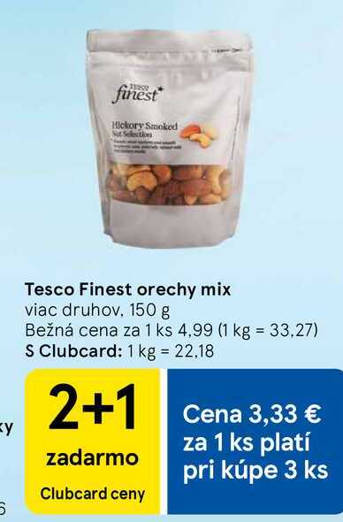 Tesco Finest orechy mix viac druhov, 150g