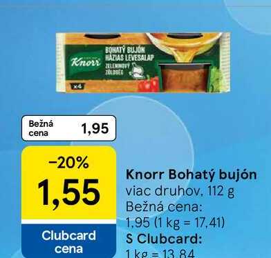 Knorr Bohatý bujón viac druhov, 112 g