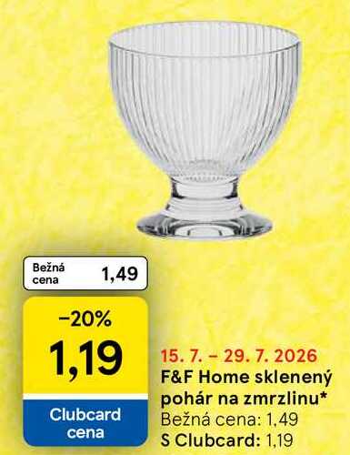 F&F Home sklenený pohár na zmrzlinu