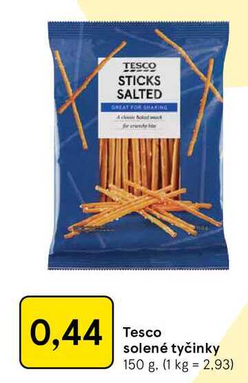 Tesco solené tyčinky 150 g