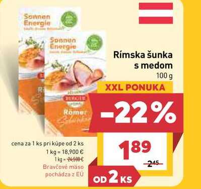 Rímska šunka s medom 100 g