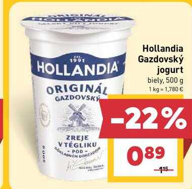 Hollandia Gazdovský jogurt biely, 500 g