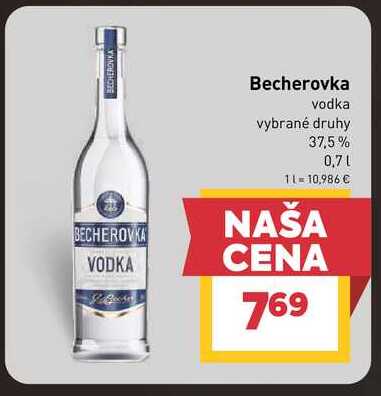 Becherovka vodka vybrané druhy 37,5% 0,7l