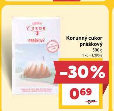 Korunný cukor práškový 500 g 