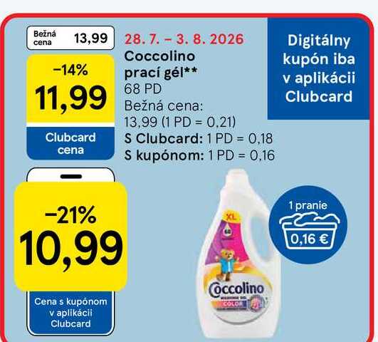 Coccolino prací gél 68 PD