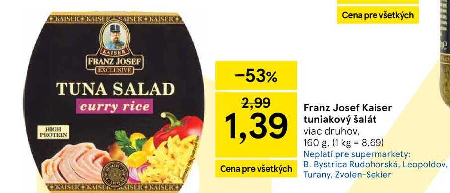 Franz Josef Kaiser tuniakový šalát viac druhov 160 g