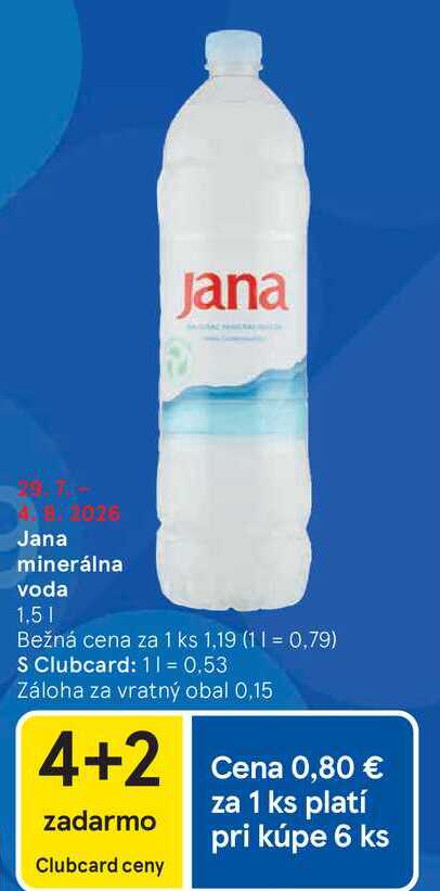 Jana minerálna voda 1.5l